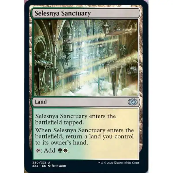 MtG Trading Card Game Double Masters 2022 Uncommon Selesnya Sanctuary #330