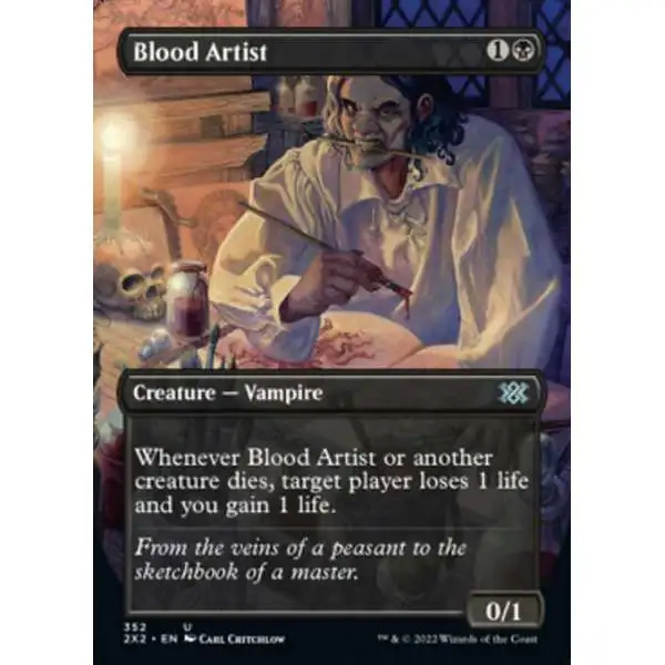 MtG Trading Card Game Double Masters 2022 Uncommon Blood Artist #352 [Alternate Art Borderless]