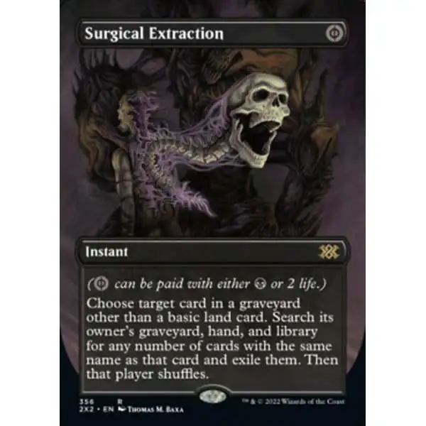 MtG Trading Card Game Double Masters 2022 Rare Surgical Extraction #356 [Alternate Art Borderless]