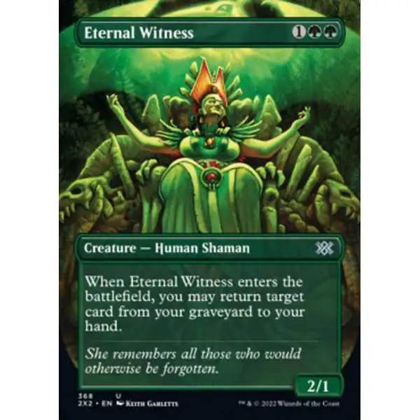 MtG Trading Card Game Double Masters 2022 Uncommon Eternal Witness #368 [Alternate Art Borderless]