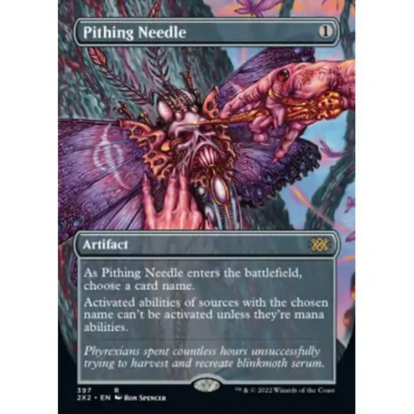 mtg cards like pithing needle - Single Card choose a card name.Activated abilities of sources with the chosen name cant be activated unless theyre mana abilities Magic The Gathering Trading Card