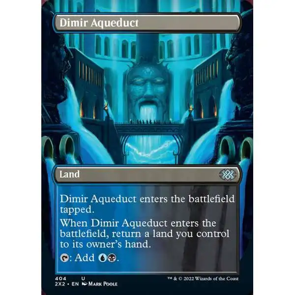 MtG Trading Card Game Double Masters 2022 Uncommon Dimir Aqueduct #404 [Alternate Art Borderless]