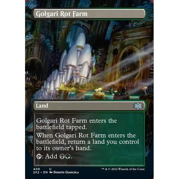 MtG Trading Card Game Double Masters 2022 Uncommon Golgari Rot Farm #406 [Alternate Art Borderless]