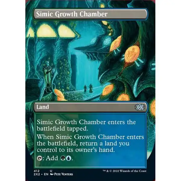 MtG Trading Card Game Double Masters 2022 Uncommon Simic Growth Chamber #412 [Alternate Art Borderless]