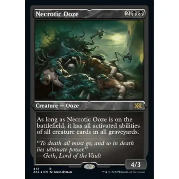 MtG Trading Card Game Double Masters 2022 Rare Necrotic Ooze #441 [Etched Foil-Only Cards]