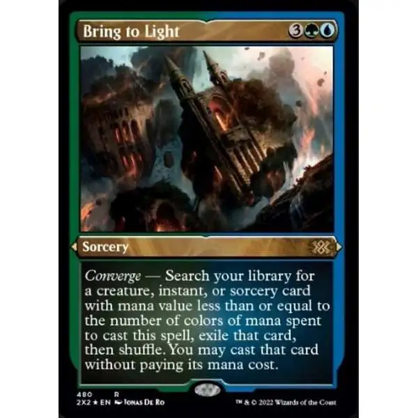 MtG Trading Card Game Double Masters 2022 Rare Bring to Light #480 [Etched FOIL]