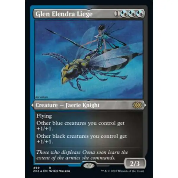 MtG Trading Card Game Double Masters 2022 Rare Glen Elendra Liege #499 [Etched Foil-Only Cards]