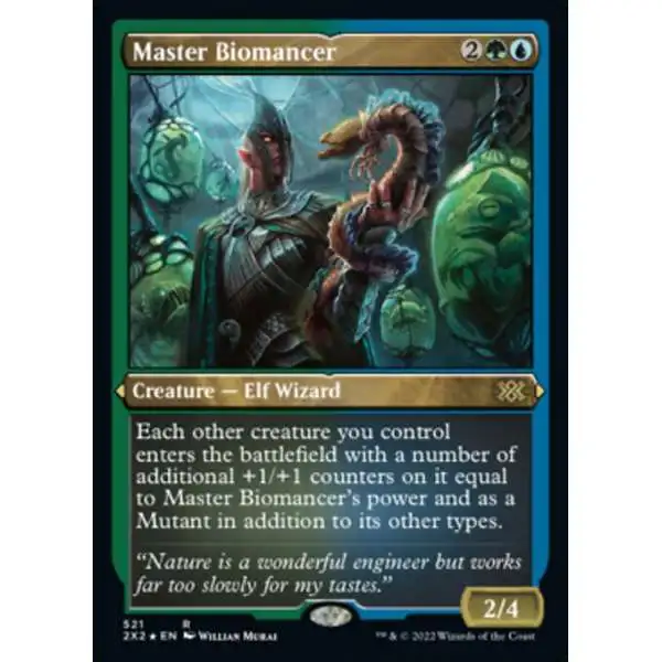 MtG Trading Card Game Double Masters 2022 Rare Master Biomancer #521 [Etched Foil-Only Cards]