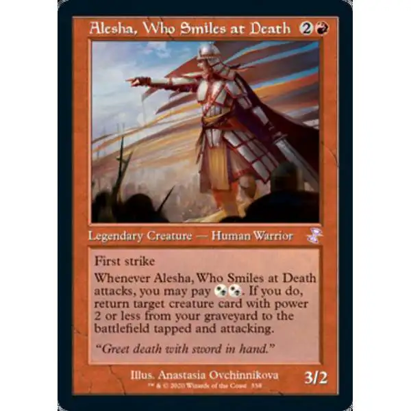 MtG Trading Card Game Time Spiral Remastered Timeshifted Alesha, Who Smiles at Death #338 [Timeshifted]