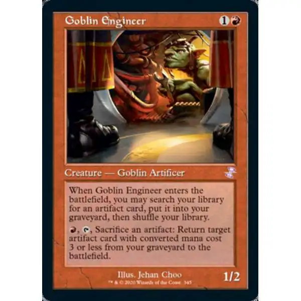 MtG Trading Card Game Time Spiral Remastered Timeshifted Goblin Engineer #345 [Timeshifted]