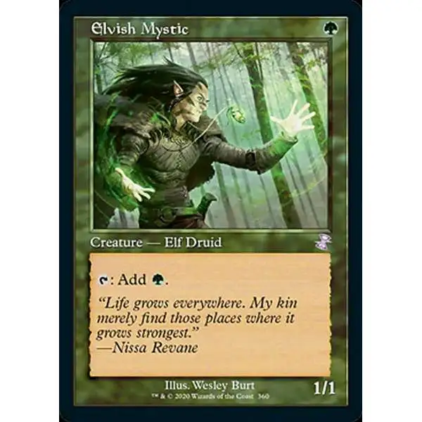 MtG Trading Card Game Time Spiral Remastered Timeshifted Elvish Mystic #360 [Timeshifted]