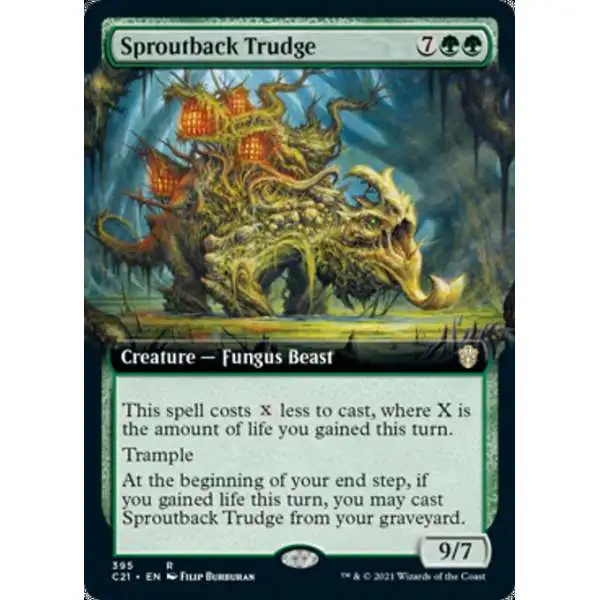 MtG Commander 2021 Rare Sproutback Trudge #395 [Extended Art]
