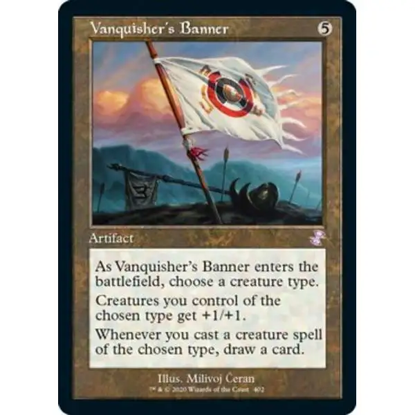 MtG Trading Card Game Time Spiral Remastered Timeshifted Vanquisher's Banner #402 [Foil Timeshifted]