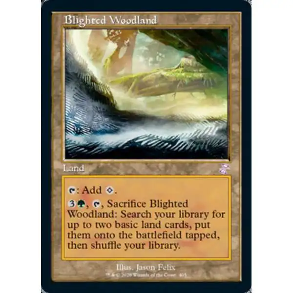 MtG Trading Card Game Time Spiral Remastered Timeshifted Blighted Woodland #405 [Timeshifted]