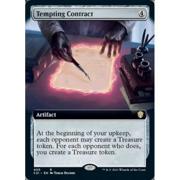 MtG Commander 2021 Rare Tempting Contract #405 [Extended Art]