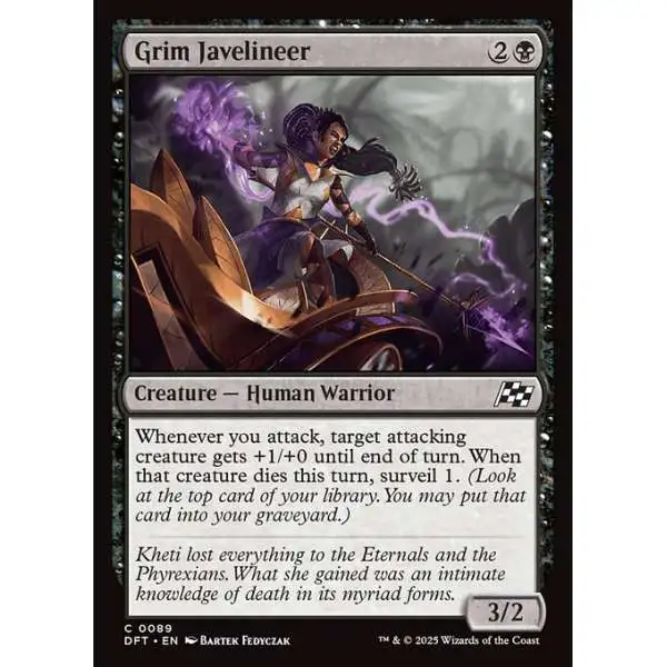 MtG Aetherdrift Common Grim Javelineer #89