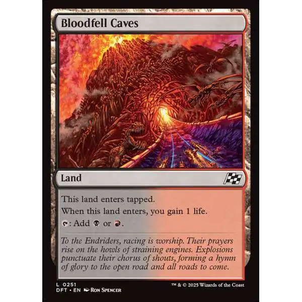 MtG Aetherdrift Common Bloodfell Caves #251