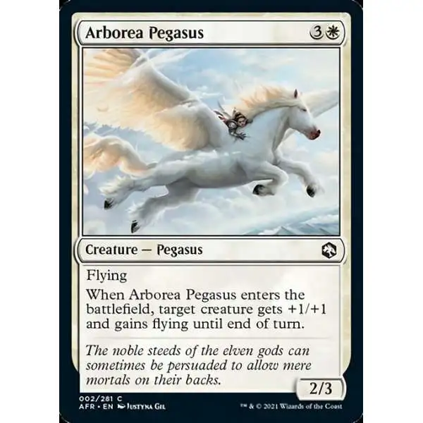 MtG Trading Card Game Adventures in the Forgotten Realms Common Foil Arborea Pegasus #2