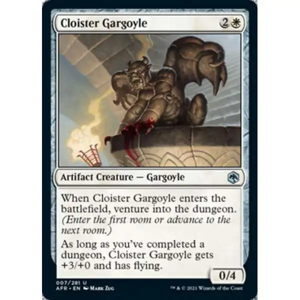 MtG Trading Card Game Adventures in the Forgotten Realms Uncommon Cloister Gargoyle #7