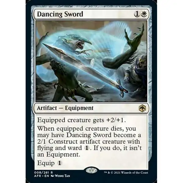 MtG Trading Card Game Adventures in the Forgotten Realms Rare Foil Dancing Sword #8