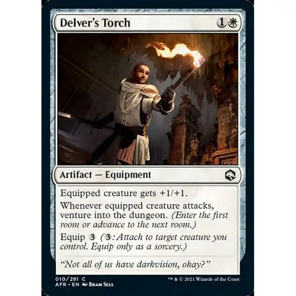MtG Trading Card Game Adventures in the Forgotten Realms Common Foil Delver's Torch #10
