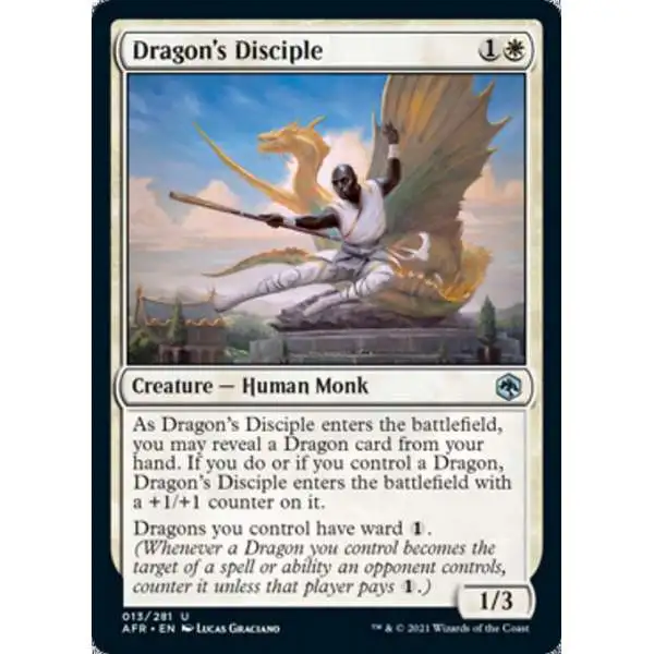 MtG Trading Card Game Adventures in the Forgotten Realms Uncommon Dragon's Disciple #13