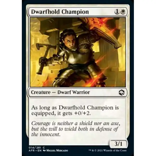 MtG Trading Card Game Adventures in the Forgotten Realms Common Dwarfhold Champion #14