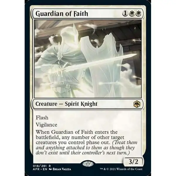 MtG Trading Card Game Adventures in the Forgotten Realms Rare Guardian of Faith #18