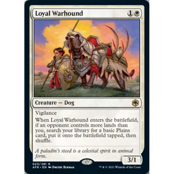 MtG Trading Card Game Adventures in the Forgotten Realms Rare Loyal Warhound #23