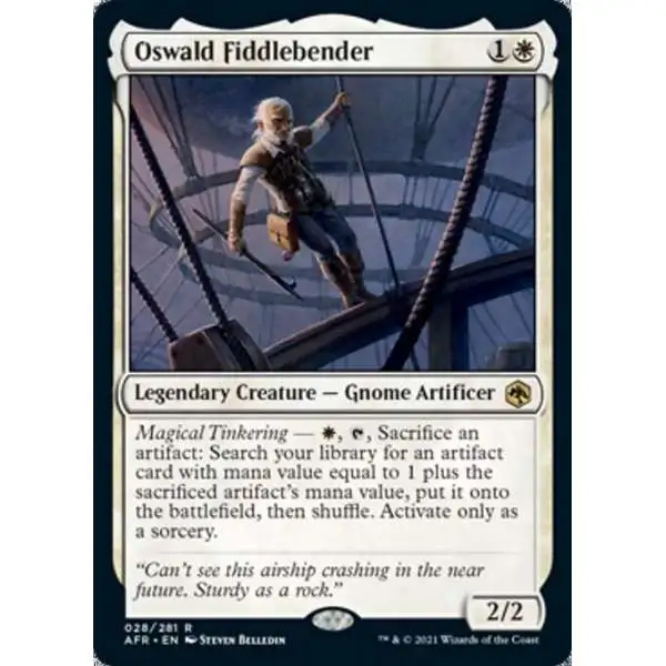 MtG Trading Card Game Adventures in the Forgotten Realms Rare Oswald Fiddlebender #28