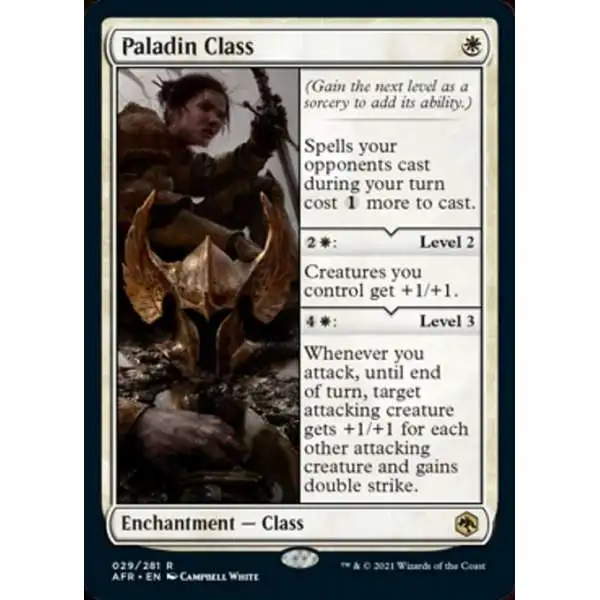 MtG Trading Card Game Adventures in the Forgotten Realms Rare Paladin Class #29
