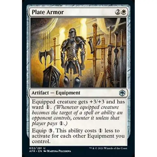 MtG Trading Card Game Adventures in the Forgotten Realms Uncommon Plate Armor #32