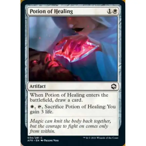 MtG Trading Card Game Adventures in the Forgotten Realms Common Potion of Healing #34