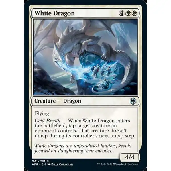 MtG Trading Card Game Adventures in the Forgotten Realms Uncommon White Dragon #41