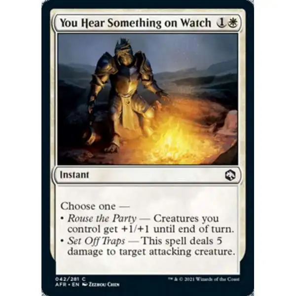 MtG Trading Card Game Adventures in the Forgotten Realms Common You Hear Something on Watch #42
