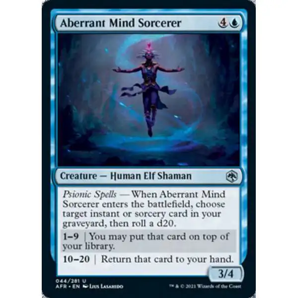 MtG Trading Card Game Adventures in the Forgotten Realms Uncommon Aberrant Mind Sorcerer #44
