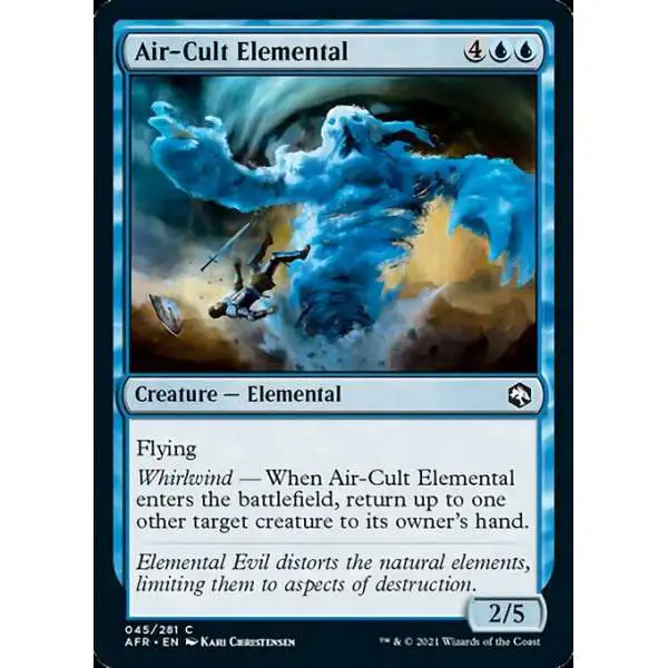MtG Trading Card Game Adventures in the Forgotten Realms Common Air-Cult Elemental #45