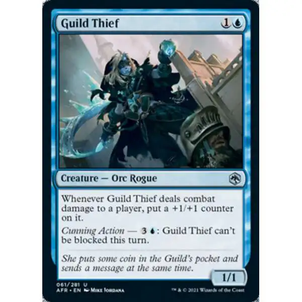 MtG Trading Card Game Adventures in the Forgotten Realms Uncommon Foil Guild Thief #61