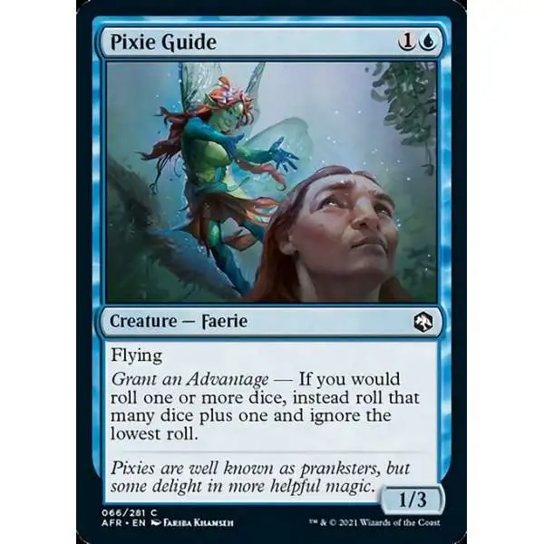 MtG Trading Card Game Adventures in the Forgotten Realms Common Pixie Guide #66