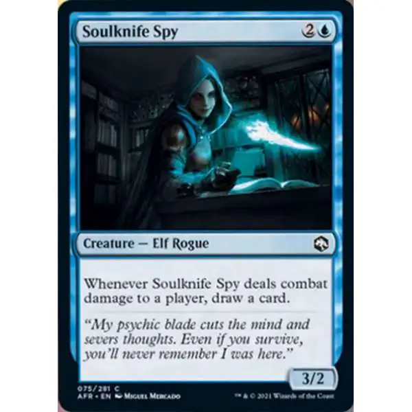 MtG Trading Card Game Adventures in the Forgotten Realms Common Soulknife Spy #75