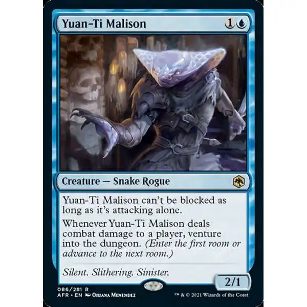 MtG Trading Card Game Adventures in the Forgotten Realms Rare Yuan-Ti Malison #86