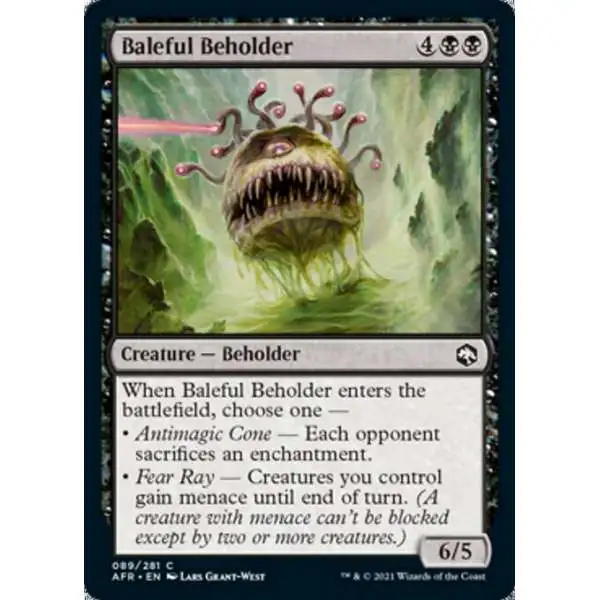 MtG Trading Card Game Adventures in the Forgotten Realms Common Baleful Beholder #89