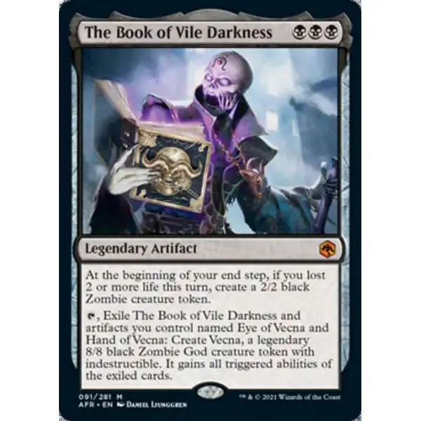 MtG Trading Card Game Adventures in the Forgotten Realms Mythic Rare The Book of Vile Darkness #91