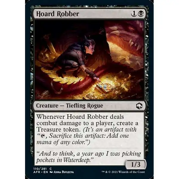 MtG Trading Card Game Adventures in the Forgotten Realms Common Hoard Robber #110