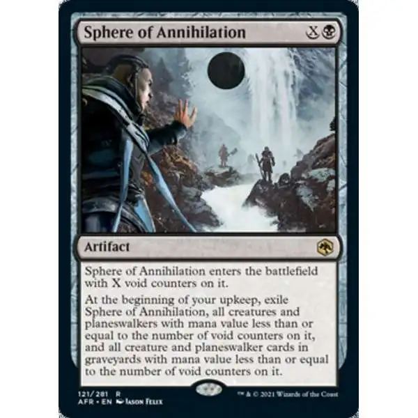 MtG Trading Card Game Adventures in the Forgotten Realms Rare Sphere of Annihilation #121