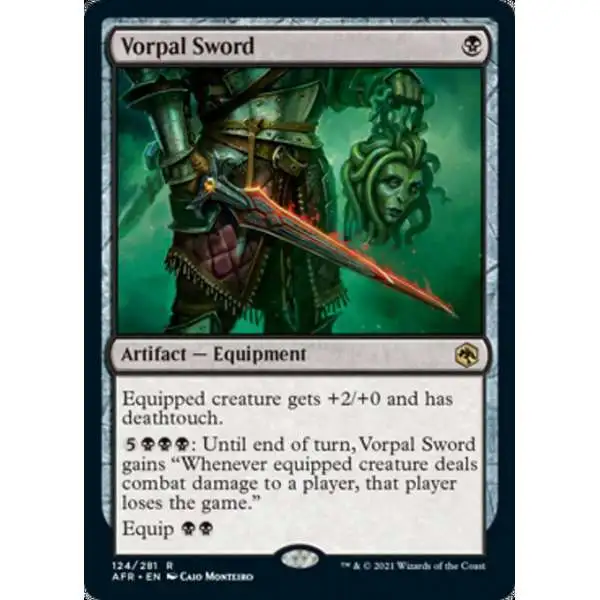 MtG Trading Card Game Adventures in the Forgotten Realms Rare Vorpal Sword #124