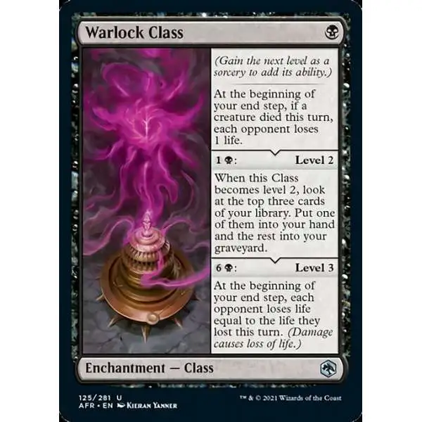 MtG Trading Card Game Adventures in the Forgotten Realms Uncommon Warlock Class #125