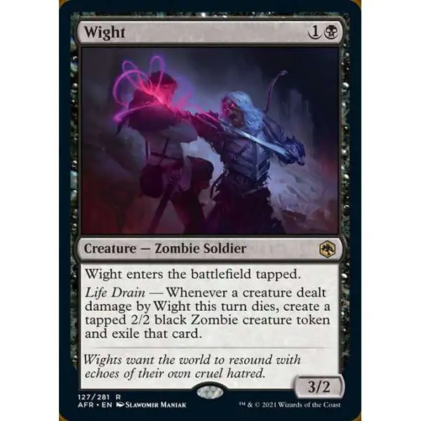 MtG Trading Card Game Adventures in the Forgotten Realms Rare Foil Wight #127