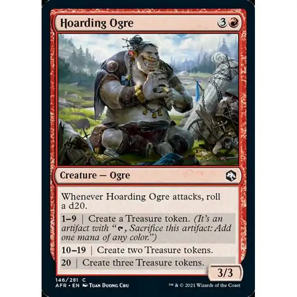 MtG Trading Card Game Adventures in the Forgotten Realms Common Foil Hoarding Ogre #146