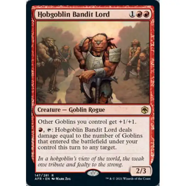 MtG Trading Card Game Adventures in the Forgotten Realms Rare Hobgoblin Bandit Lord #147